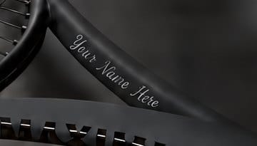 Silver personalisation engraving on the shaft